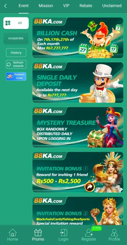 88KA Game promotions